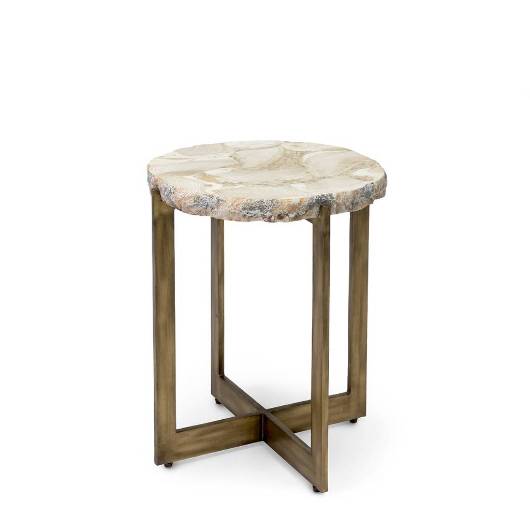 Picture of DURHAM FOSSILIZED CLAM SIDE TABLE