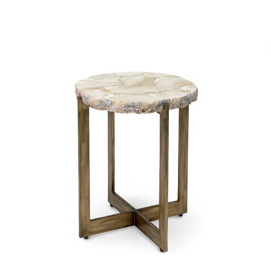 Picture of DURHAM FOSSILIZED CLAM SIDE TABLE