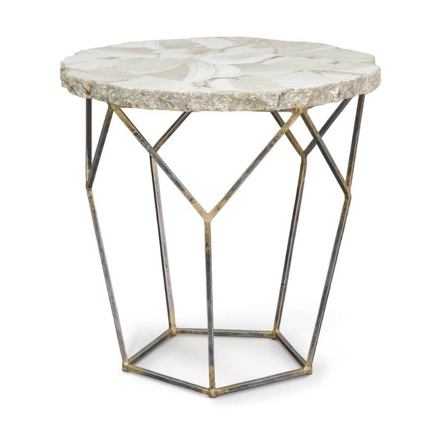 Picture of LOREN FOSSILIZED CLAM SIDE TABLE