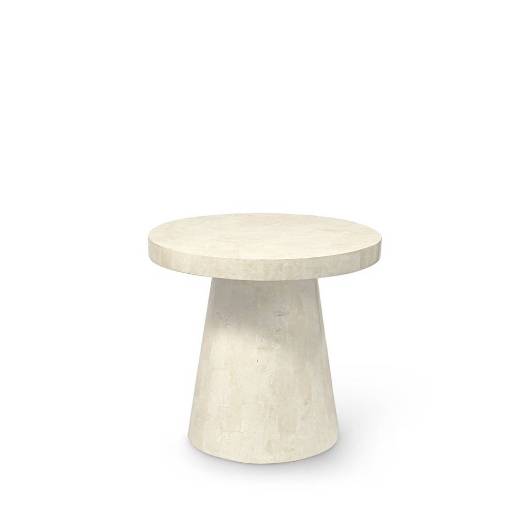 Picture of FOLEY STONE OUTDOOR SIDE TABLE LARGE, WHITE