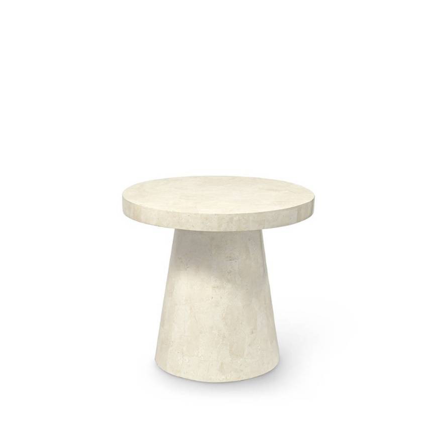 Picture of FOLEY STONE OUTDOOR SIDE TABLE LARGE, WHITE