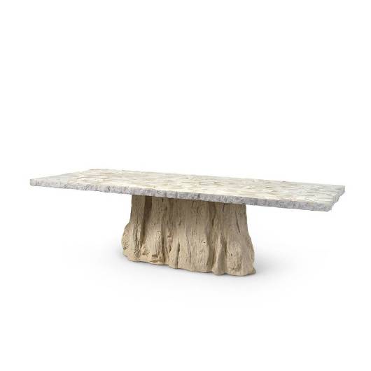 Picture of CAMILLA FOSSILIZED CLAM DINING TABLE, RECTANGULAR