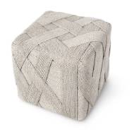 Picture of HENLEY HASSOCK, WHITEWASH