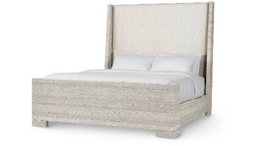 Picture of WOODSIDE SLEIGH BED, KING, WHITE SAND