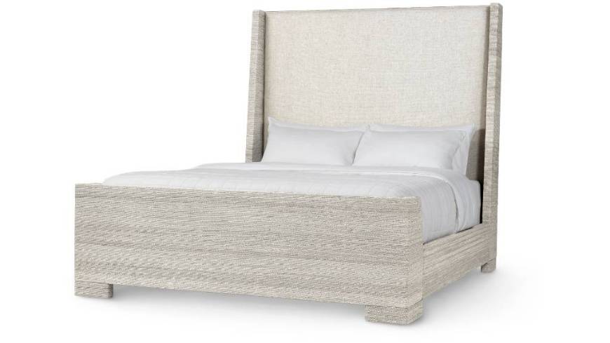 Picture of WOODSIDE SLEIGH BED, KING, WHITE SAND