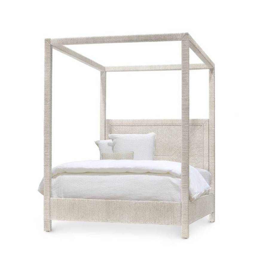 Picture of WOODSIDE CANOPY BED, QUEEN, WHITE SAND