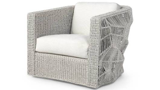 Picture of DORSEY OUTDOOR SWIVEL LOUNGE CHAIR, SILVER