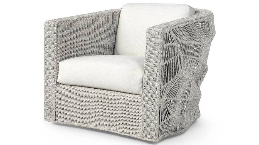 Picture of DORSEY OUTDOOR SWIVEL LOUNGE CHAIR, SILVER