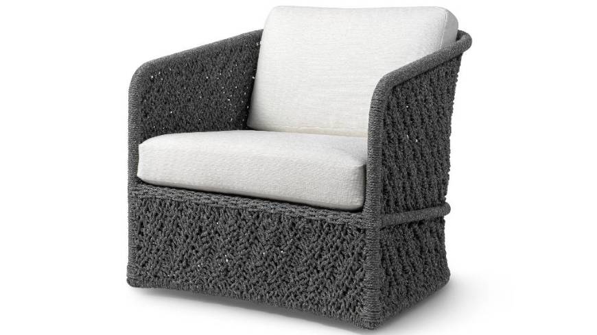 Picture of JENSON OUTDOOR SWIVEL LOUNGE CHAIR, CHARCOAL