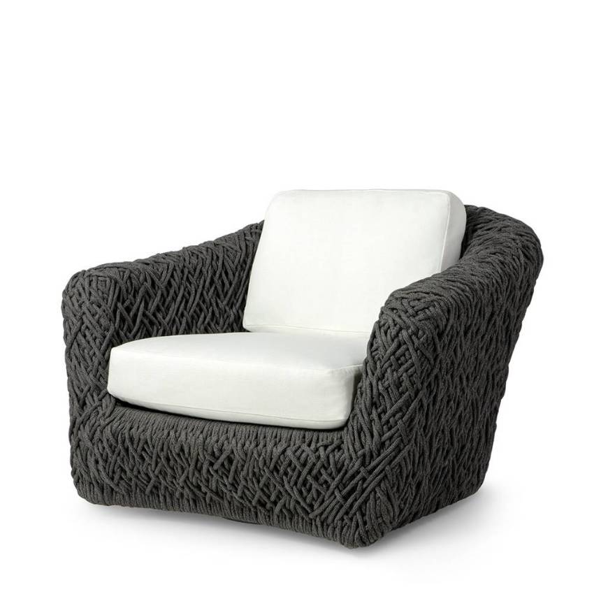 Picture of CARTER OUTDOOR SWIVEL LOUNGE CHAIR, BLACK
