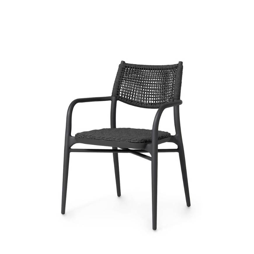 Picture of CODY OUTDOOR STACKABLE ARM CHAIR, MIDNIGHT
