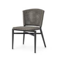 Picture of NINA OUTDOOR STACKABLE SIDE CHAIR, CHARCOAL