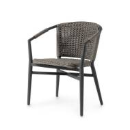 Picture of NINA OUTDOOR STACKABLE ARM CHAIR, CHARCOAL