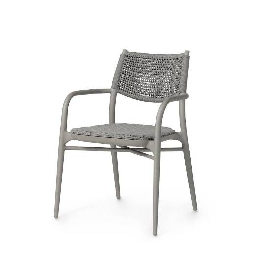 Picture of CODY OUTDOOR STACKABLE ARM CHAIR, PEBBLE