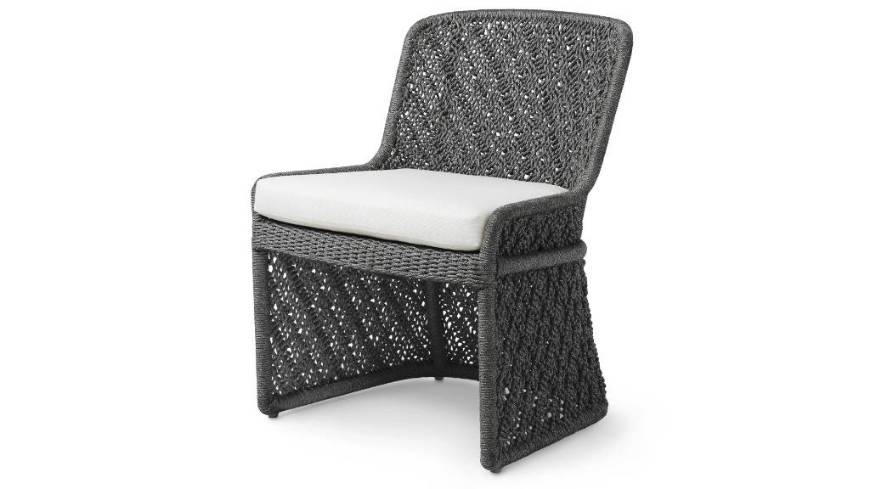 Picture of JENSON OUTDOOR SIDE CHAIR, CHARCOAL