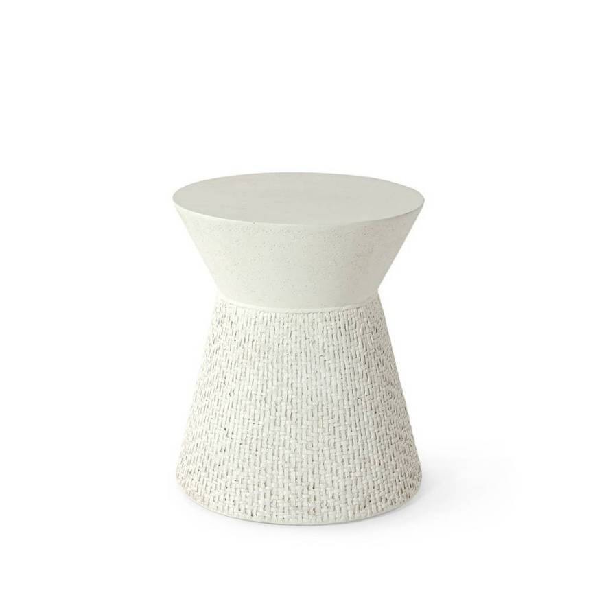 Picture of ACADIA OUTDOOR SIDE TABLE, WHITE