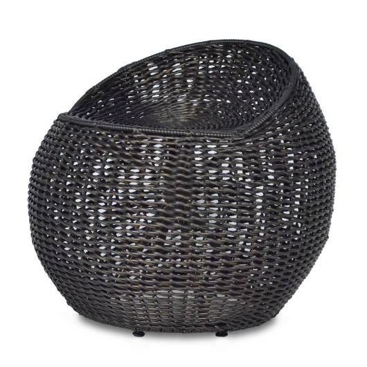 Picture of OUTDOOR OPEN WEAVE WICKER SWIVEL STOOL, ESPRESSO