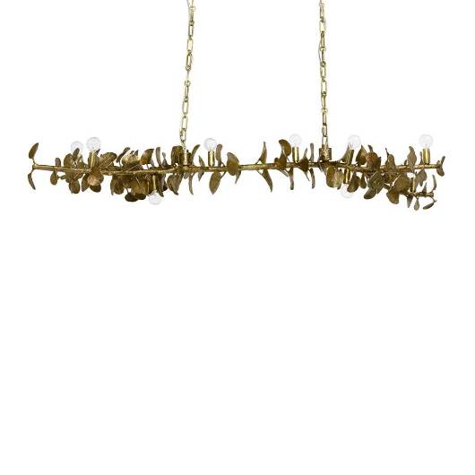 Picture of EUCALYPTUS LEAF BRASS CHANDELIER
