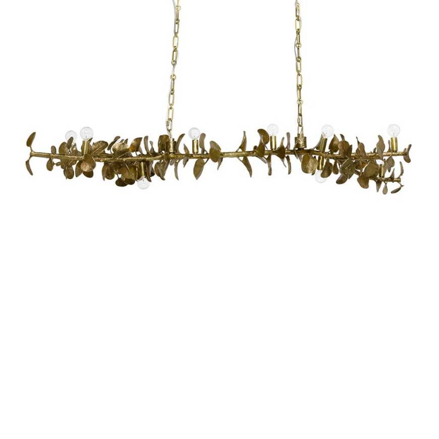 Picture of EUCALYPTUS LEAF BRASS CHANDELIER
