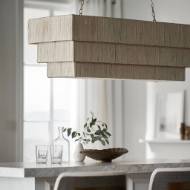 Picture of EVERLY RECTANGULAR CHANDELIER, NATURAL