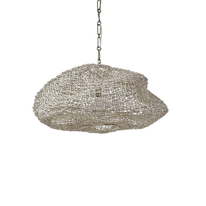 Picture of ANDORRA WICKER PENDANT, SMALL, WHITE