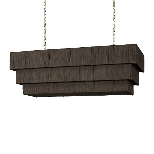 Picture of EVERLY RECTANGULAR CHANDELIER, ESPRESSO