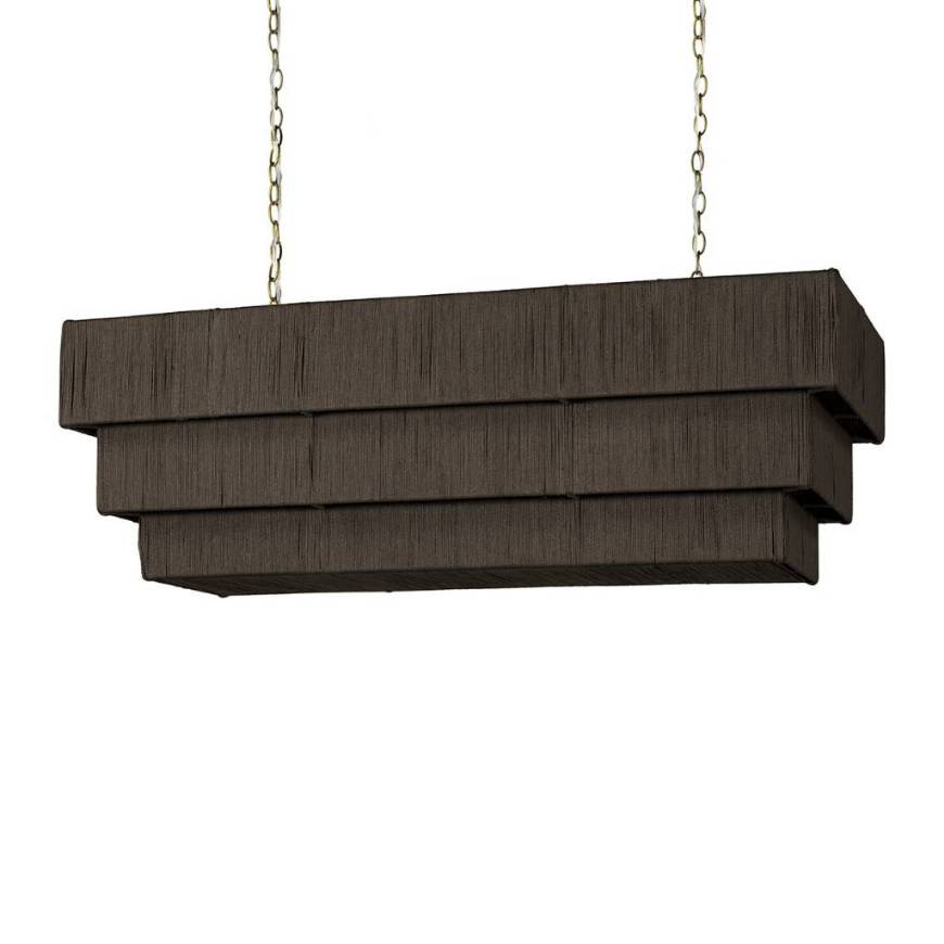Picture of EVERLY RECTANGULAR CHANDELIER, ESPRESSO