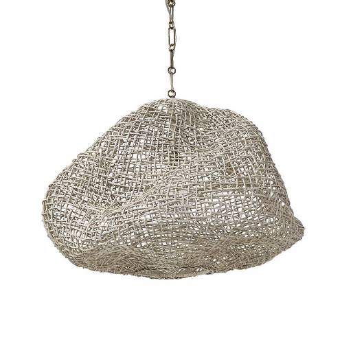 Picture of ANDORRA WICKER PENDANT, MEDIUM, WHITE