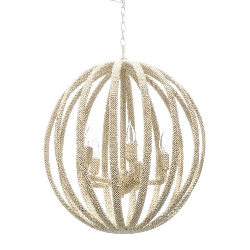 Picture of MADERA COCO CHANDELIER, WHITE