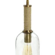 Picture of BRONSON GLASS PENDANT LONG, BRASS