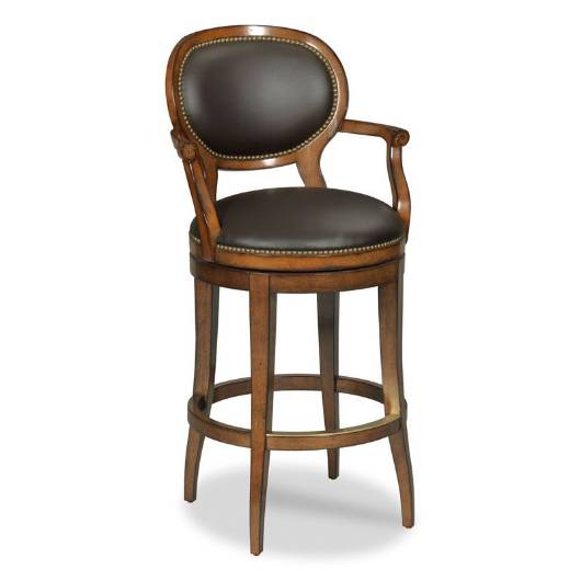 Picture of OVAL BACK SWIVEL BAR STOOL