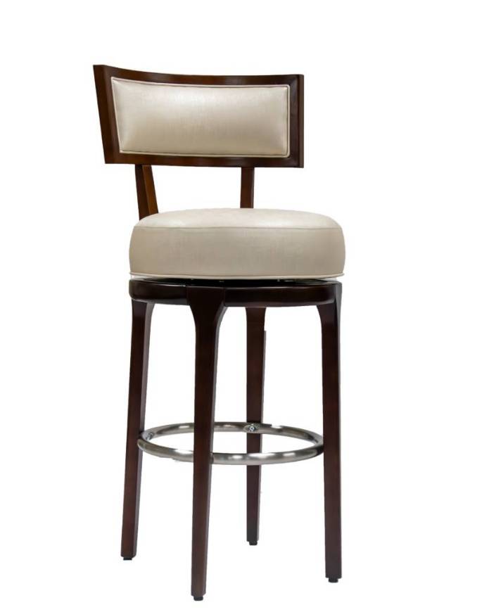 Picture of HILLIARD SWIVEL BAR STOOL W/ TRANSITIONAL BASE