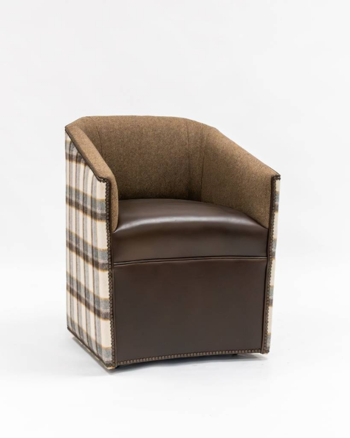 Picture of EDINA CASTERED BARREL BACK ARM CHAIR
