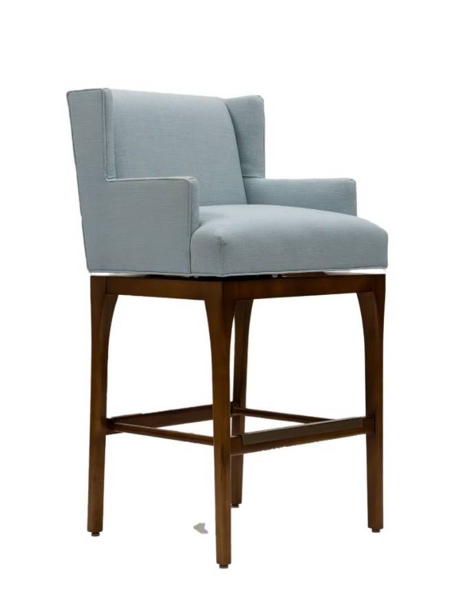 Picture of CARSON SWIVEL BAR ARM STOOL W/ TRANSITIONAL BASE