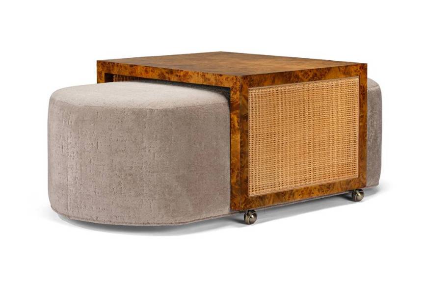 Picture of LEO WITH POPLAR BURL TABLE52" X 30" X 19" / 52" X 40" X 19"  60" X 40" X 19" / 64" X 30" X 19" 