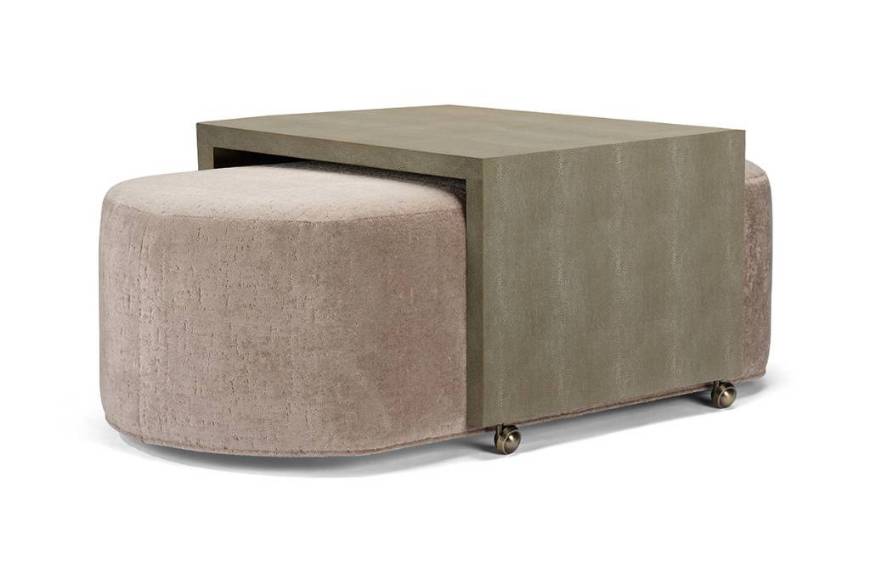 Picture of LEO WITH FAUX SHAGREEN TABLE52" X 30" X 19" / 52" X 40" X 19"  60" X 40" X 19" / 64" X 30" X 19" 