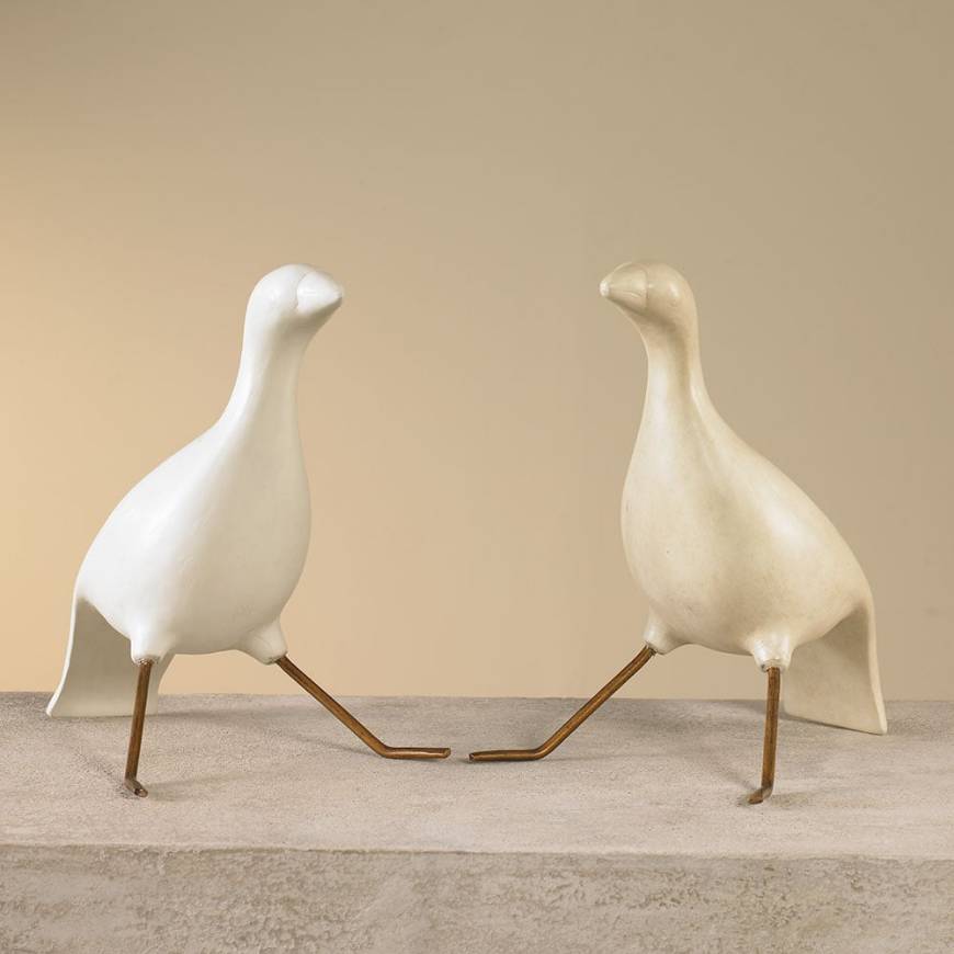 Picture of GESSO SEATED BIRDS