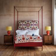 Picture of RITA FOUR POSTER BED - RED GESSO