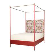 Picture of RITA FOUR POSTER BED - RED GESSO