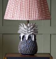 Picture of PALM TABLE LAMP BLUE AND WHITE - SMALL