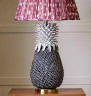 Picture of PALM TABLE LAMP BLUE AND WHITE - LARGE