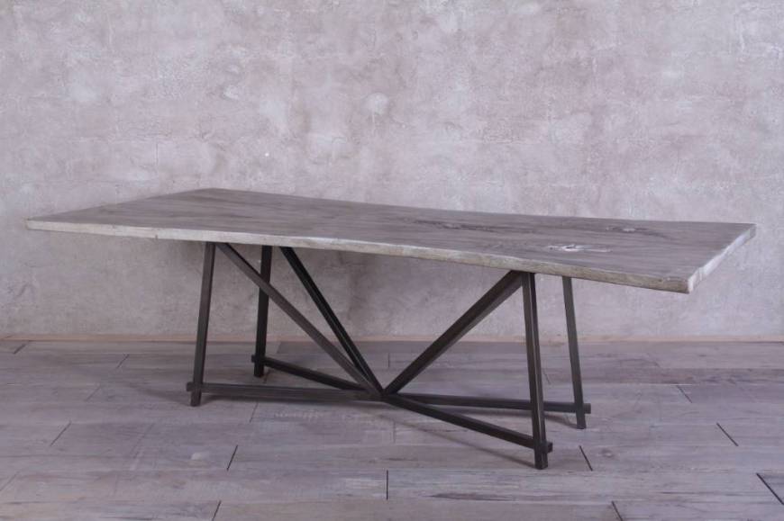 Picture of GUANACASTE BOOKMATCHED DINING TABLE WITH NEXO BASE
