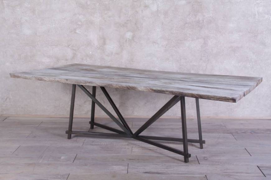 Picture of GUANACASTE BOOKMATCHED DINING TABLE WITH NEXO BASE