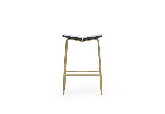 Picture of BUTTERFLY BARSTOOL | ASH W/BRASS BASE | ATTIC