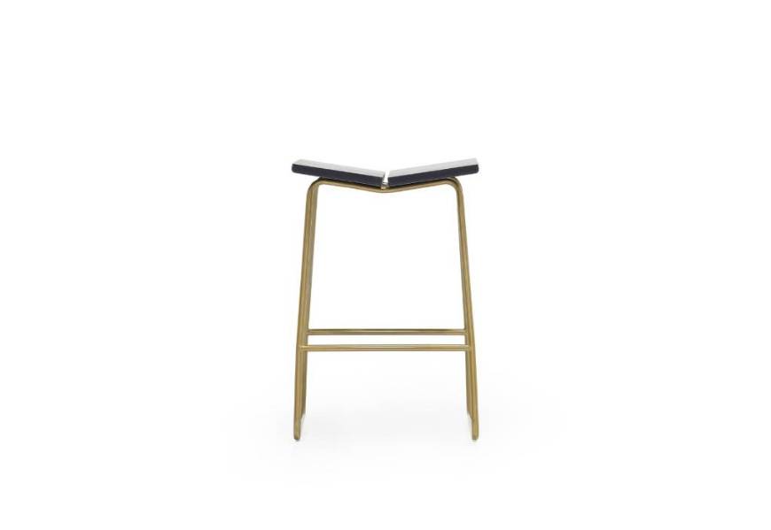 Picture of BUTTERFLY BARSTOOL | ASH W/BRASS BASE | ATTIC