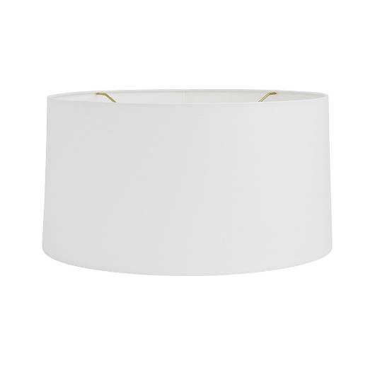 Picture of WHITE LINEN DRUM LAMP SHADE