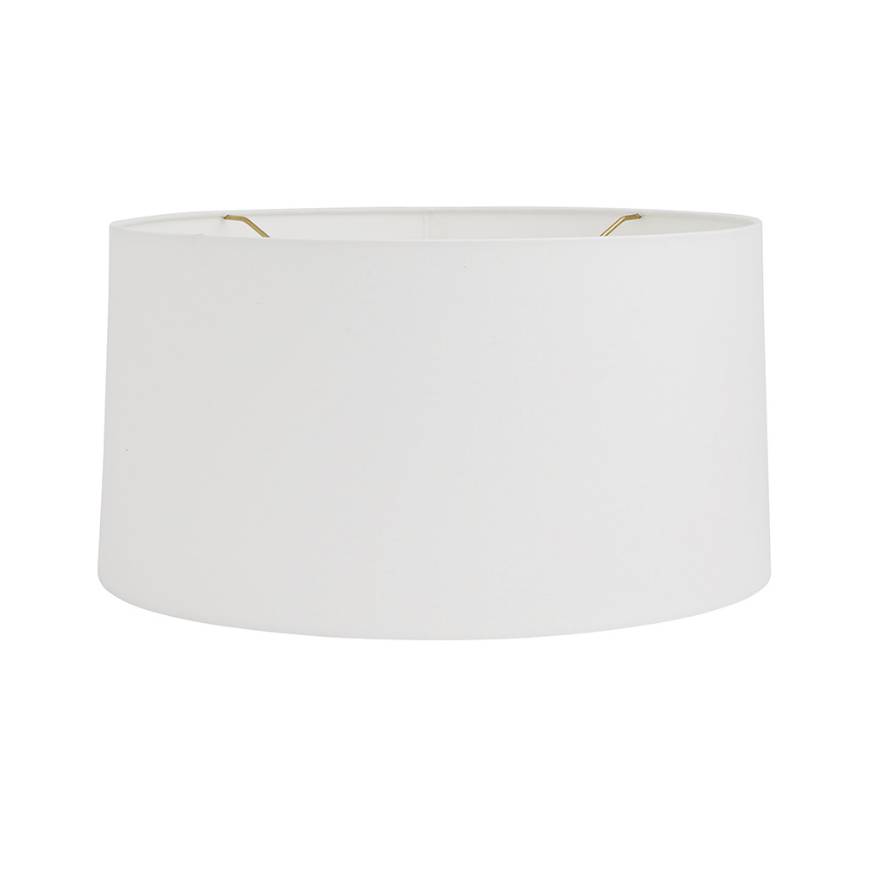 Picture of WHITE LINEN DRUM LAMP SHADE