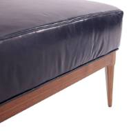 Picture of LAURETTE OTTOMAN INDIGO LEATHER DARK WALNUT