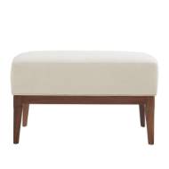 Picture of LAURETTE OTTOMAN MUSLIN DARK WALNUT