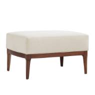 Picture of LAURETTE OTTOMAN MUSLIN DARK WALNUT